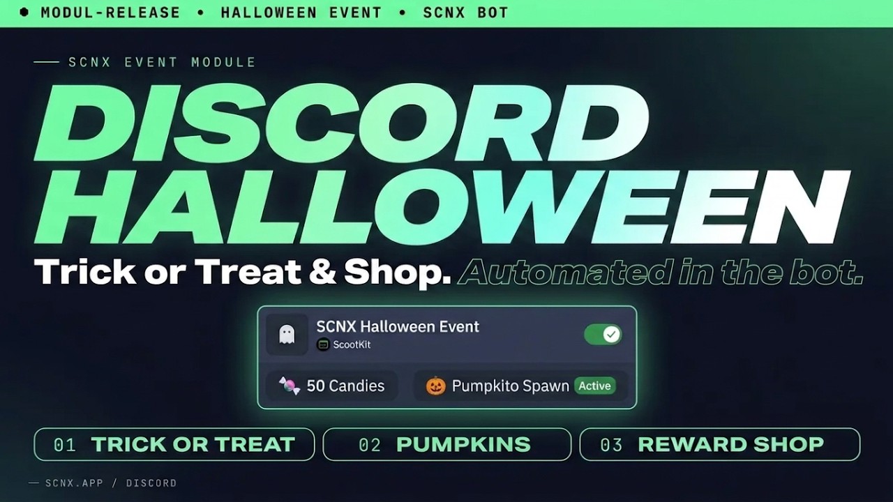 Discord Halloween: Trick or Treat &amp; Shop, automated in the bot